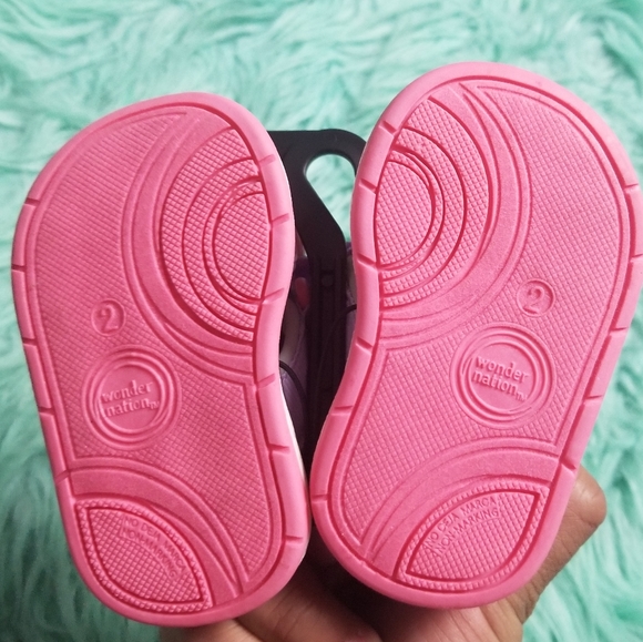 NWT Wonder Nation Baby Girl Colorblock Summer Sport Sandals Size 2 - Picture 8 of 10